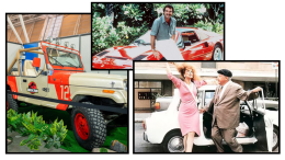La Bianchina di Fantozzi, la Jeep di Jurassic Park e la Ferrari di Magnum PI in mostra a Torino
