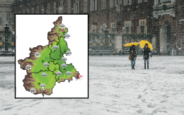 METEO PIEMONTE - Torna il freddo e  in collina arriva la neve. E scatta l'allerta gialla