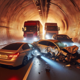 Tamponamento nella solita galleria, autostrada A32 chiusa a causa dell'incidente 