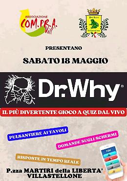 Il gioco "Dr. Why" a Villastellone: una serata quiz gratuita in piazza della Libertà 