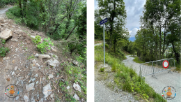 Frane a Villar Focchiardo: strada bloccata, l'intervento dell' Aib