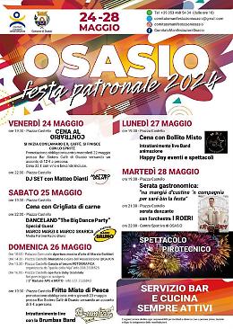 Osasio in festa: cinque giorni di celebrazioni tra cene, musica e spettacoli pirotecnici