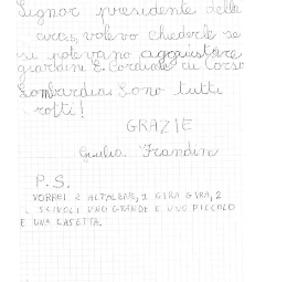 La bambina che scrive al presidente di Circoscrizione: «Potete riparare i giochi dei nostri giardini?»