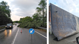 Tromba d'aria devasta la stazione ferroviaria di Borgo Revel, frazione di Verolengo