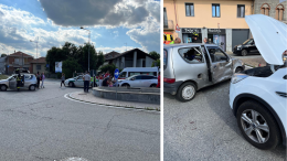 Incidente nella rotonda, una famiglia (tra cui una bambina) finisce in ospedale 