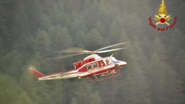 Valle Antigorio: elicottero dei vigili del fuoco salva un vitello caduto nel dirupo