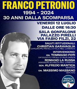 Celebrazione dei 30 anni dalla scomparsa di Franco Petronio