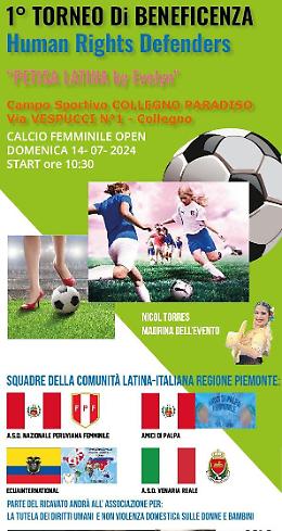 Al Collegno Paradiso un torneo di calcio femminile a sostegno dei diritti umani