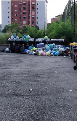 Disagi e degrado nel cortile di via Pianezza: "Non passano a raccogliere i rifiuti da settimane"
