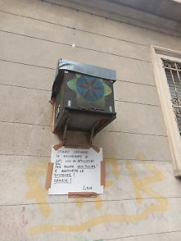 Una curiosa cassetta per recuperare le api è apparsa in via Poirino