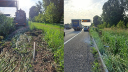 Autocarro finisce fuori strada tra Borgaro e Caselle: tangenziale in tilt