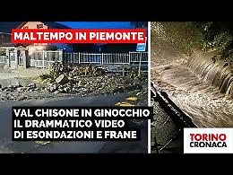 Frane e esondazioni in Piemonte, ecco le drammatiche immagini dalla Val Chisone colpita dal maltempo