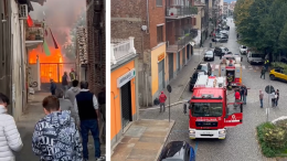 Incendio in un magazzino, paura a due passi dalla stazione