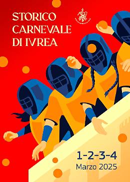 A Ivrea si pensa già al Carnevale 2025: gli aranceri protagonisti del manifesto ufficiale