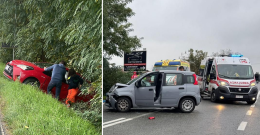 Incidente stradale, vigili del fuoco e ambulanze per soccorrere i feriti