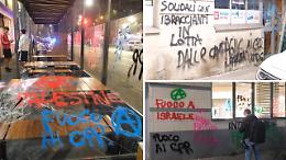 La vergogna del corteo di Torino: quartiere vandalizzato tra scritte e dehors devastati