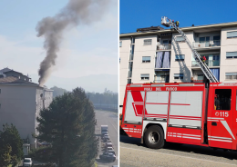 Brucia il tetto, fumo e paura nel quartiere - IL VIDEO