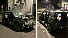 Un altro colpo dei "cannibali" delle automobili: completamente smontata una Jeep Renegade