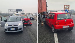 Traffico bloccato in tangenziale dopo lo scontro fra 4 auto