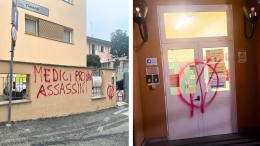 Dopo Beinasco, tocca a Moncalieri. I No Vax vandalizzano l'ospedale Santa Croce con insulti ai medici