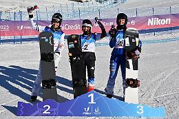 Alle Universiadi la prima medaglia italiana è della figlia d'arte Marika Savoldelli nello snowboard cross 