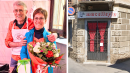 La macelleria del paese chiude dopo 44 anni e per salutare i titolari arriva la filarmonica