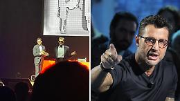 "Gurulandia", la prima dello show di Fabrizio Corona: "Qua non è Sanremo, qua si dice solo la verità..."