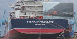 Scontro tra una petroliera e nave cargo: fiamme e cherosene in mare 