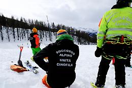 Valanga a Vinadio: soccorso alpino e cinofila in azione per tre scialpinisti belgi