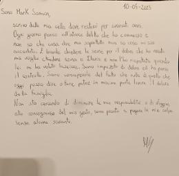 Femminicidio di Ilaria Sula, Mark Samson scrive una lettera dal carcere alla famiglia