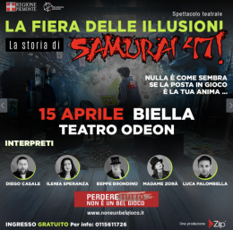 La Regione Piemonte contro il gioco d'azzardo: un tour teatrale per le scuole superiori
