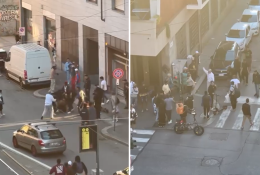 Maxi rissa in strada, ecco la "diretta" video dal balcone