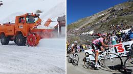 Colle delle Finestre, via la neve aspettando il Giro d'Italia
