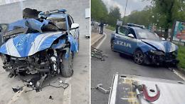 Auto "taglia la strada" ai poliziotti: due agenti finiscono al Cto