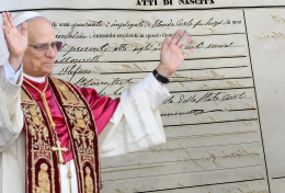 Ecco la prova, il certificato di nascita del nonno del Papa, è di Settimo Rottaro in Canavese