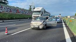 Tangenziale, incidente in corsia di sorpasso: tre feriti e lunghe code