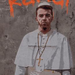 A Milano è spuntato un murale di Salmo in abiti papali