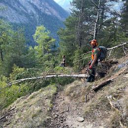 Ripristinati 20 sentieri e rimossi 240 alberi: il lavoro dei guardaparco in Valsavarenche dopo l’alluvione