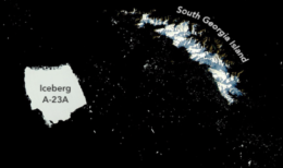 La lenta fine dell’iceberg più grande del mondo: A23a si disgrega nel Canale di Drake