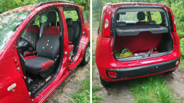 Le rubano la Fiat Panda, la ritrova senza portiere e baule