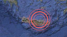 Scossa di terremoto al largo di Creta: magnitudo 6.0 nella notte