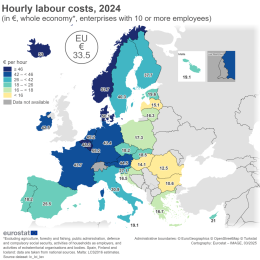 Quanto costa un’ora di lavoro in Europa? Lussemburgo in testa, Italia sotto la media

