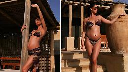 Cecilia Rodriguez sfoggia il pancione ad Abu Dhabi: le foto virali della gravidanza