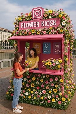 Scopri il chiosco che ti regala fiori (e ti insegna a usare meglio Instagram)