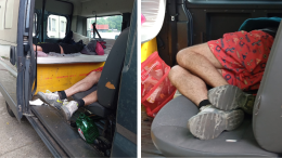 I nomadi sgomberati si accampano in auto e furgoni nel cortile delle case Atc