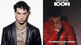 Tony Effe da record: “Icon” conquista 5 dischi di platino