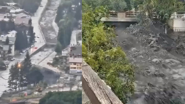 Travolto dal fiume di fango, un disperso nell'esondazione a Bardonecchia