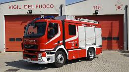 Carmagnola mobilitata per il nuovo mezzo dei Vigili del Fuoco volontari