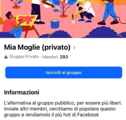 Il gruppo dello stupro digitale "Mia Moglie" riaperto da un uomo di Nichelino