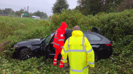 A5, auto fuori strada tra Quincinetto e Ivrea: quattro feriti lievi